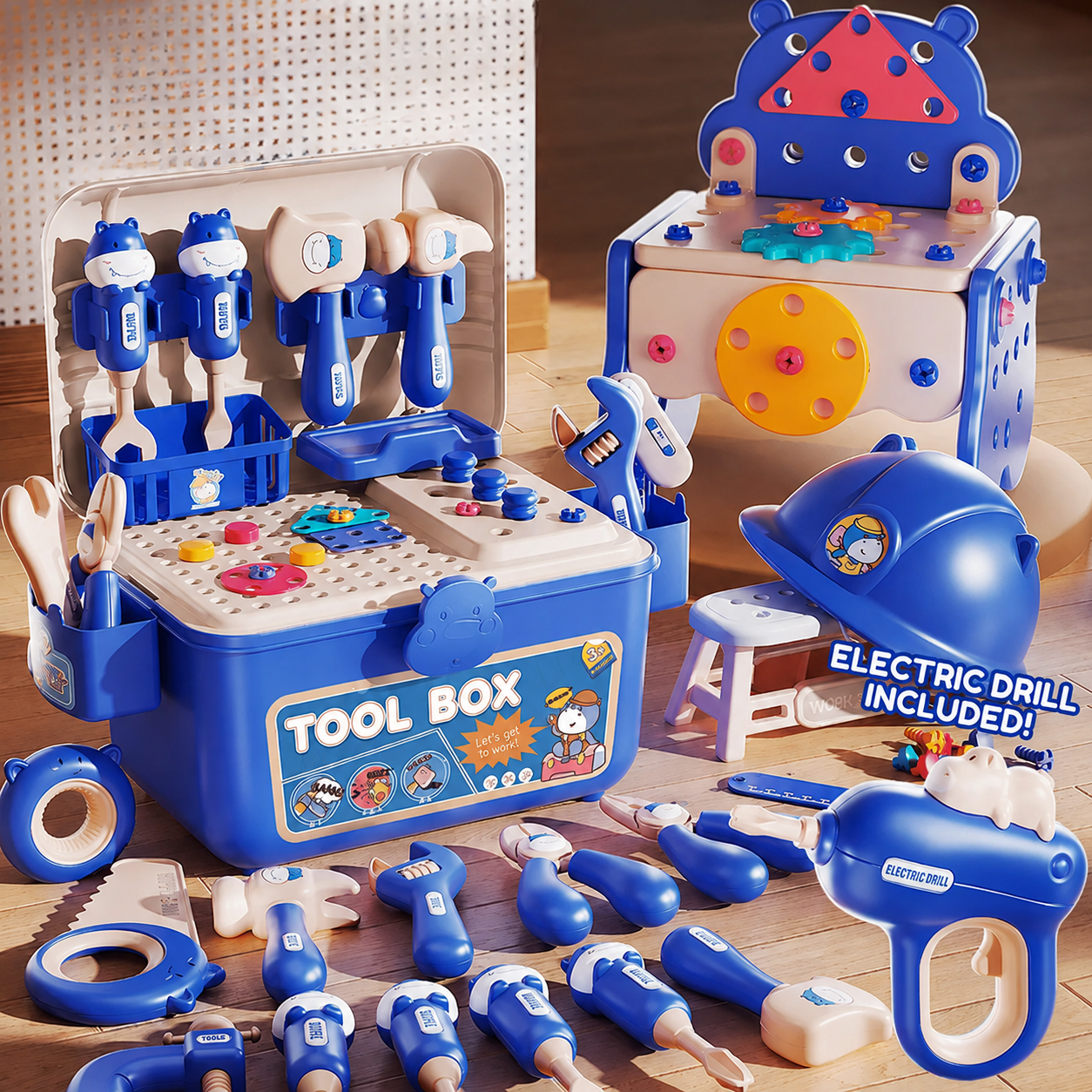 Hippo All-in-one Tool Hub DIY Montessori Tool Box Set
