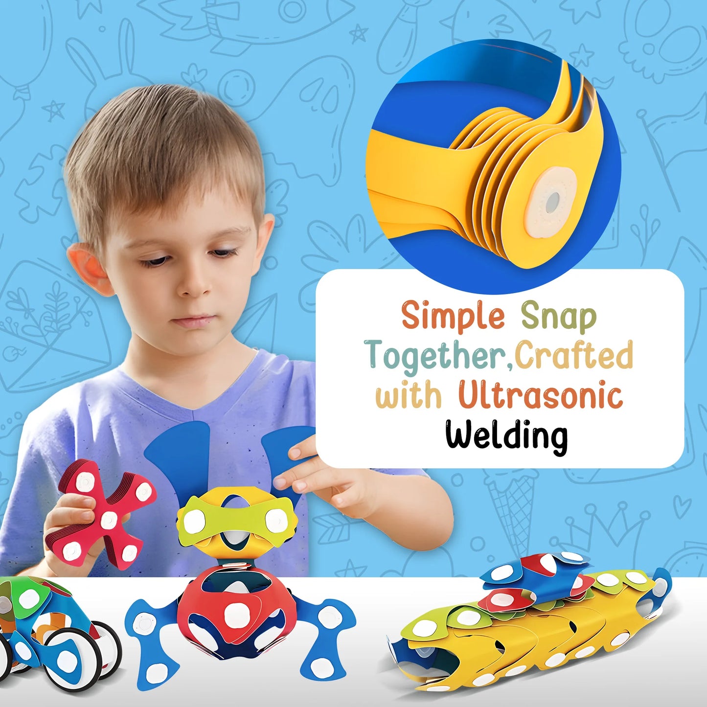 Flexible Magnetic Building Set – 45 Pieces