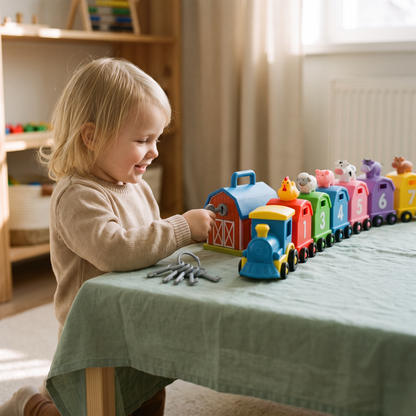 Montessori Surprise Lock Train